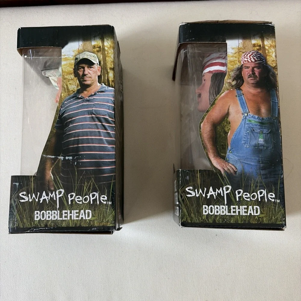 Troy Landry & Bruce Mitchell Bobblehead Swamp People‎ History Channel w/ Box